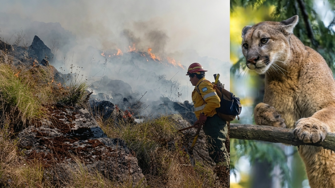 Intentaron espantar un puma y desataron un incendio feroz en Jujuy