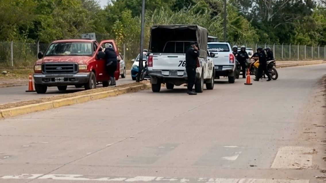 Tensi�n y persecuci�n en la Ruta 66: camioneta iba "a las chapas" y la polic�a de Perico la atrap�