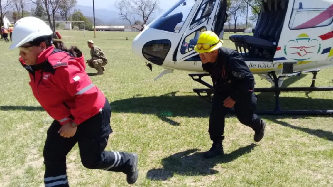 Milagro en Jujuy: un helicóptero rescató a un hombre en un paraje aislado