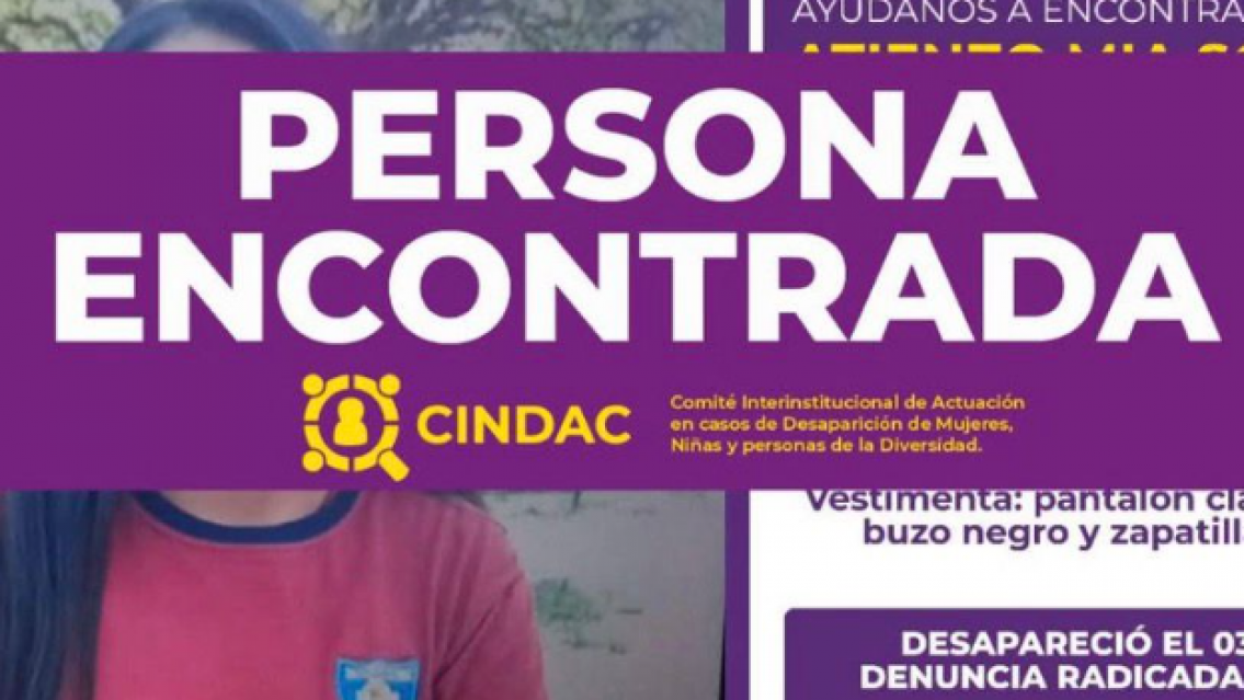 Encontraron a la adolescente jujeña que era intensamente buscada