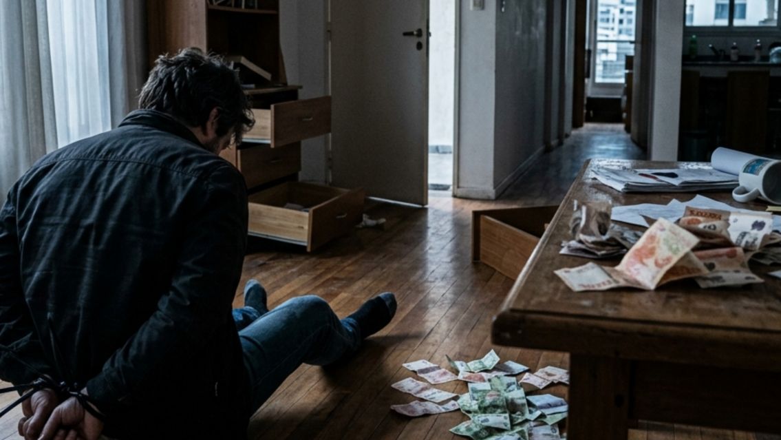 Un juje�o solo quer�a comprar d�lares, lo ataron y le robaron todo