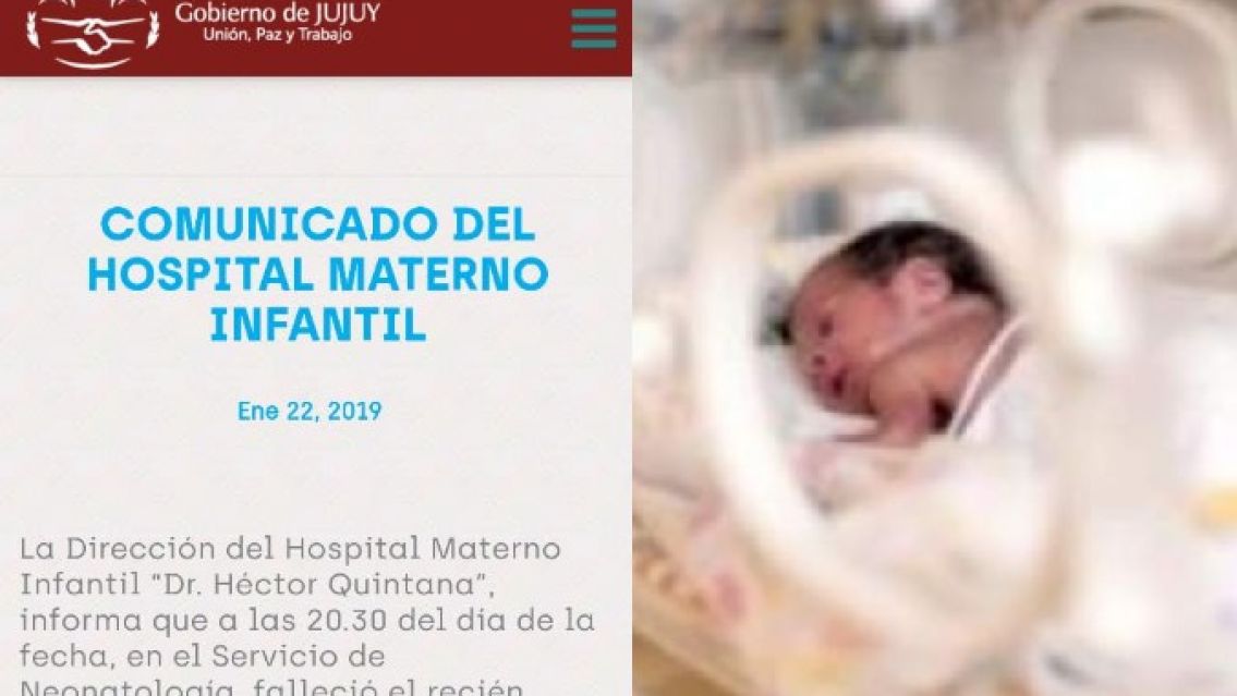 Muri� Esperanza, la beb� producto de una violaci�n a una nena de 12 a�os en Jujuy