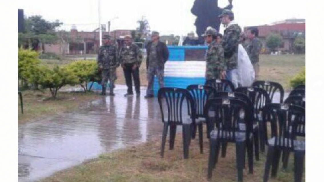 Ex combatientes de Malvinas hicieron un acto en Perico y nadie fue a verlos