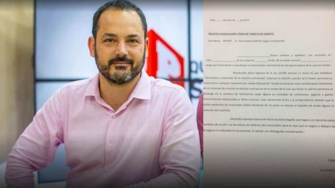 Si quer�s dar de baja una tarjeta de cr�dito con deuda, ten�s que presentar esta nota