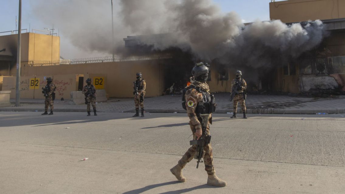 Atacaron con misiles la zona de la embajada de Estados Unidos en Irak y crece la tensi�n