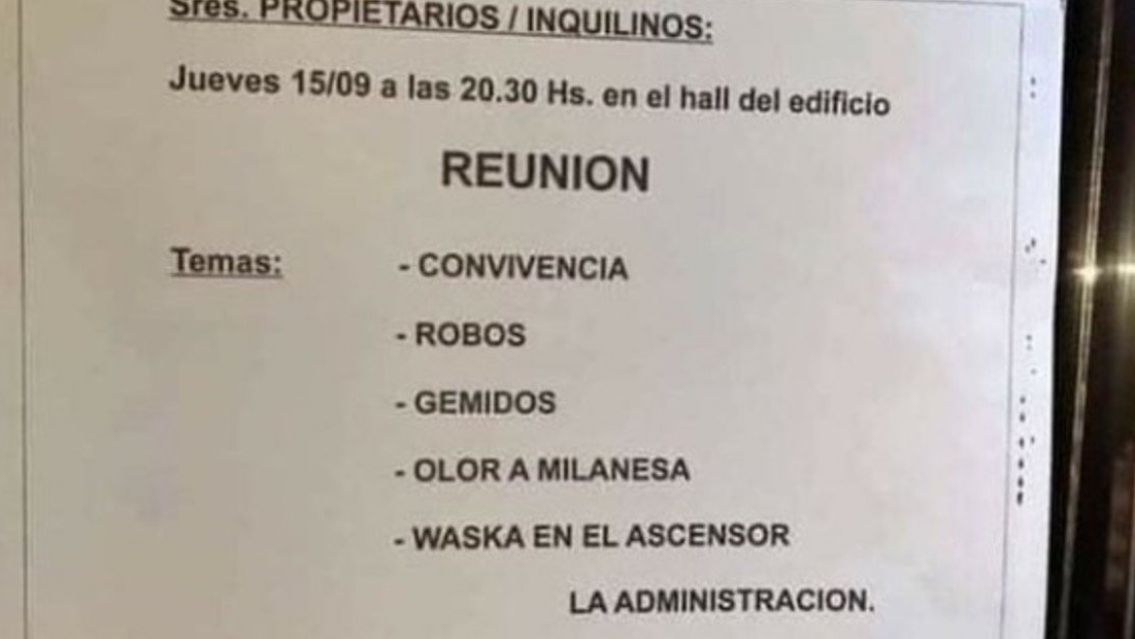 Esc�ndalo en un edificio donde pasa de todo: "gemidos y waska en el ascensor"