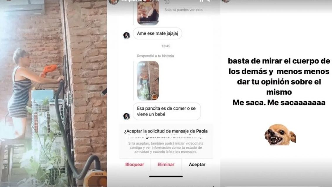 Opinó de la "pancita" de Sofía Pachano y ella se indignó: "Harta..."
