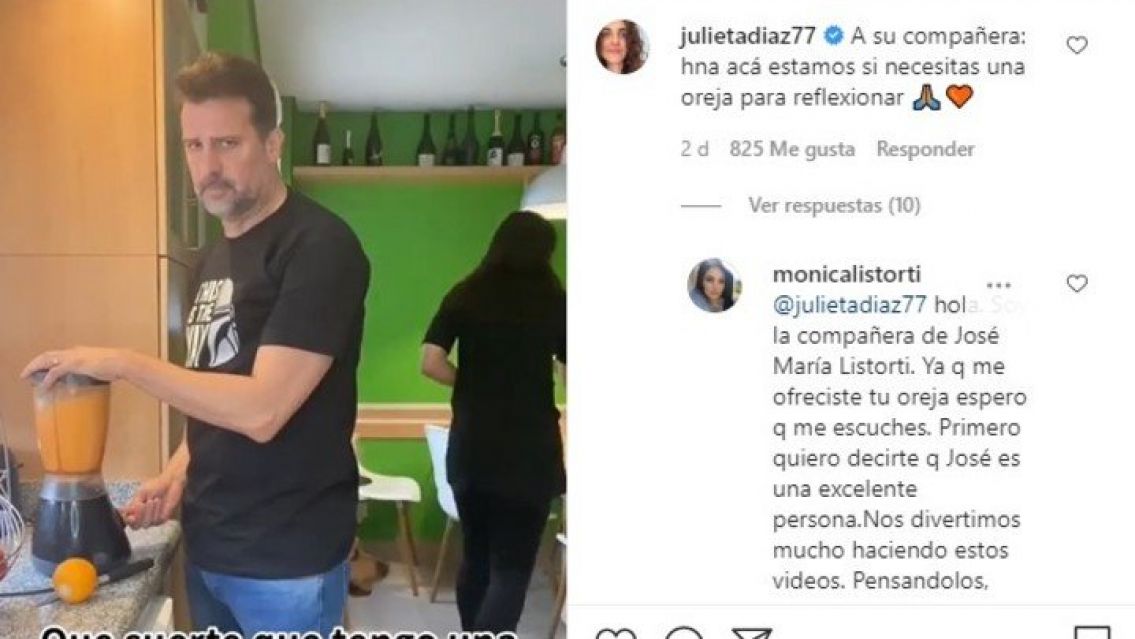 Por este video se pelearon la actriz Julieta Díaz y Mónica González, la esposa de Listorti
