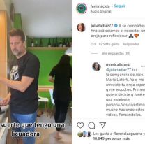 Por este video se pelearon la actriz Julieta Díaz y Mónica González, la esposa de Listorti