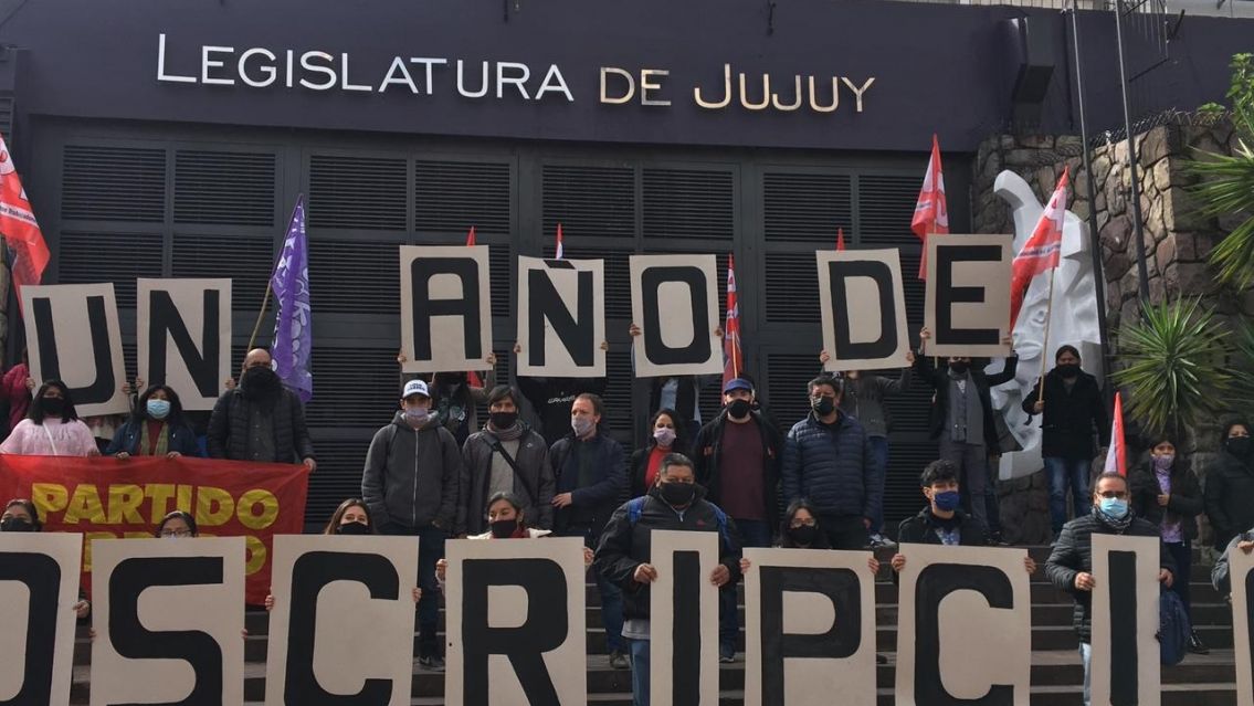 Dura protesta en la Legi de Jujuy a un año de la proscripción a Remy