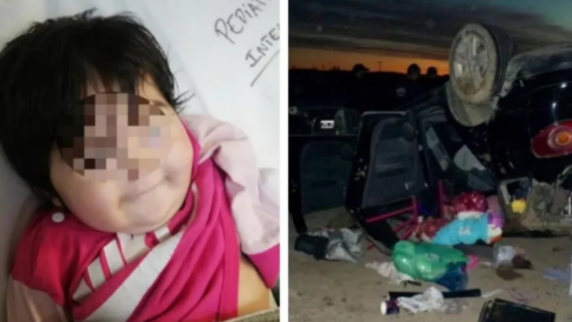 Terrible accidente: esta es la beba del milagro, resultó ilesa y la encontraron sonriente