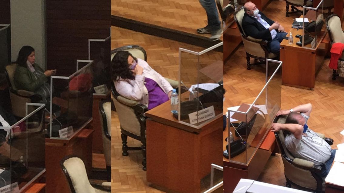 Proscripci�n, suspensi�n y esc�ndalo: diputados "regresaron al trabajo"