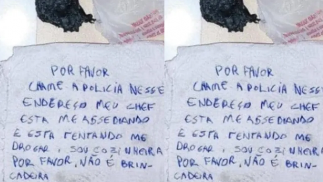 "Mi jefe me acosa y trata de drogarme", el mensaje de auxilio escrito en una servilleta