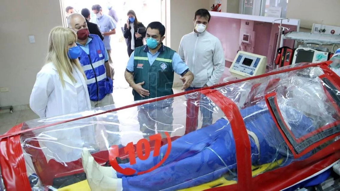 Una fortuna: la c�psula que usaron para el traslado de Susana Gim�nez