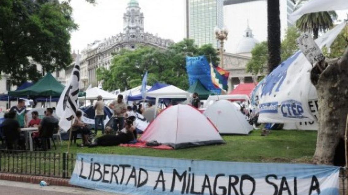 2000 carpas en Plaza de Mayo: el plan de la Tupac para protestar por Milagro Sala