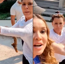 Agredieron con un palo a Dallys Ferreira en plena calle. Hay im&aacute;genes n&iacute;tidas del hecho