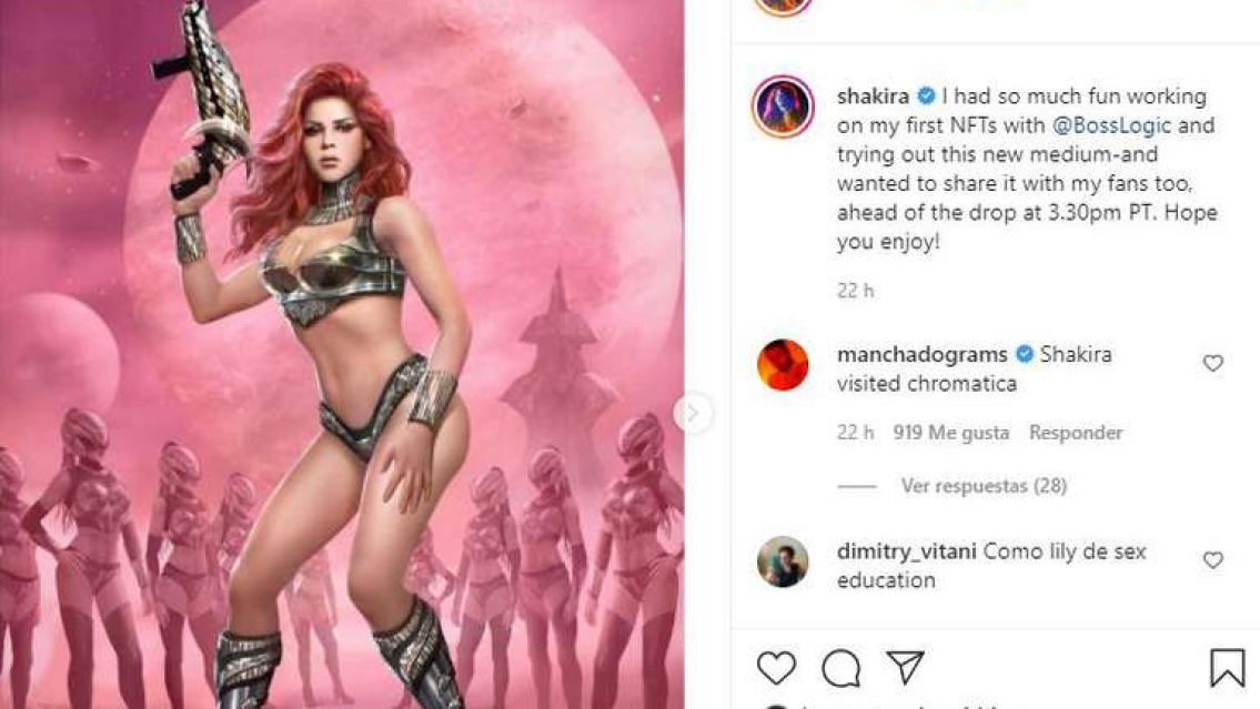 La impresionante animaci�n de Shakira a trav�s del "arte digital". Piqu� tambi�n dice presente