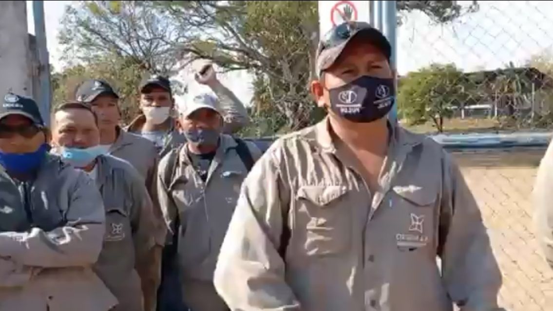 Obreros de paro en San Pedro por falta de pago del Ministerio de Educación