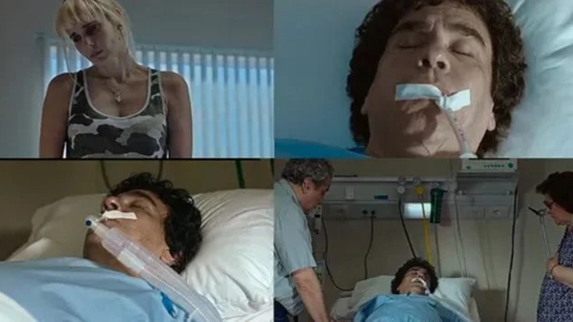 Polémica con la serie de Maradona y la foto REAL de Diego internado
