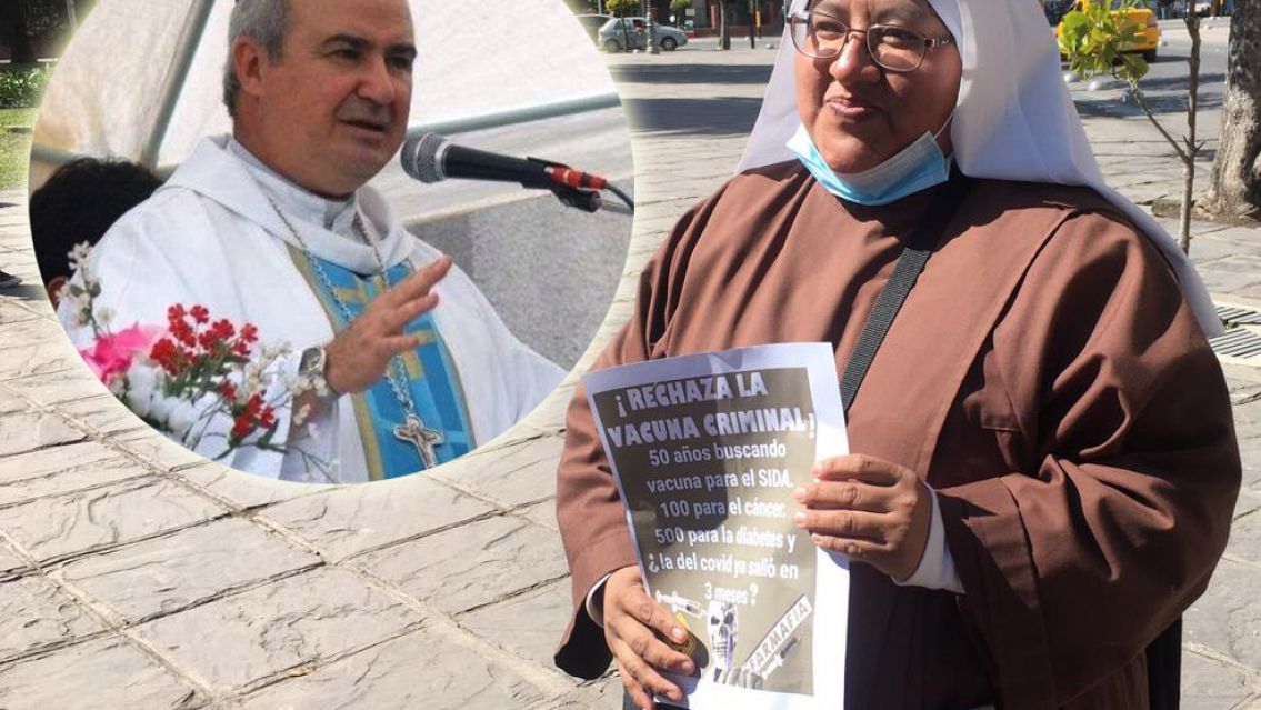 Reapareci� la "monja antivacunas" y denunci� al monse�or de Jujuy por violento