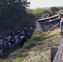 Descontrol en la ruta  que viene a Jujuy: saquearon un camión que volcó con pollos