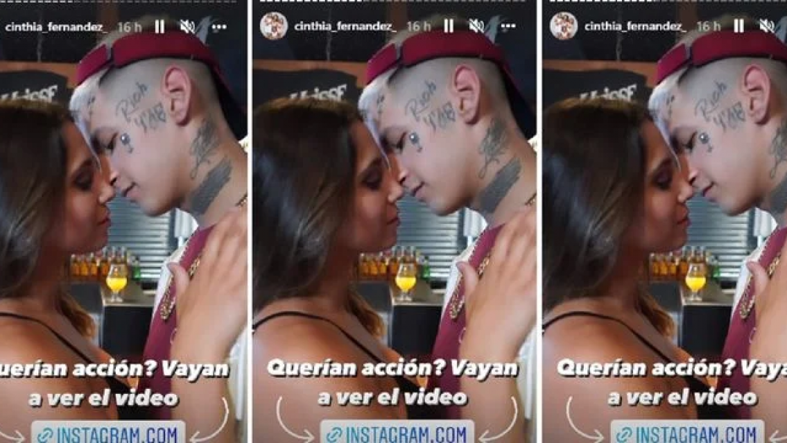 L-Gante muy fogoso con Cinthia Fernández. La mamá de su hija hizo la gran Wanda y la trató de zorra