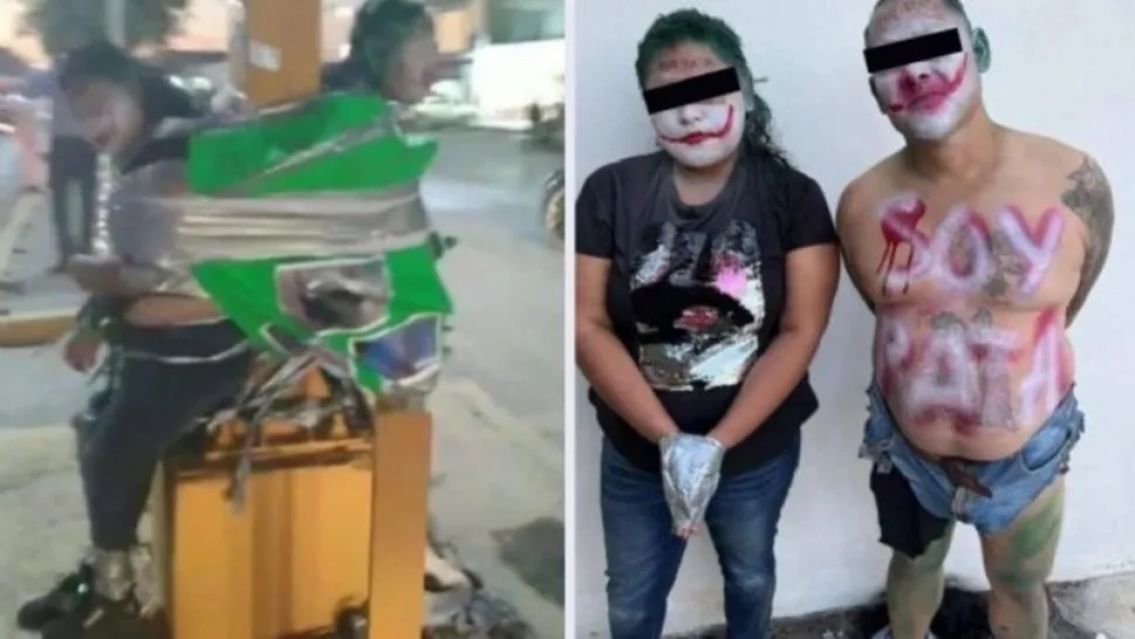 Lo llaman el "Batman justiciero", porque atrapa a los ladrones y delincuentes y los deja as�