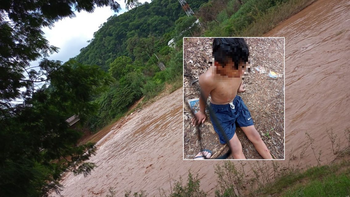 Encontraron al changuito que fue arrastrado por el río: buscan a sus familiares