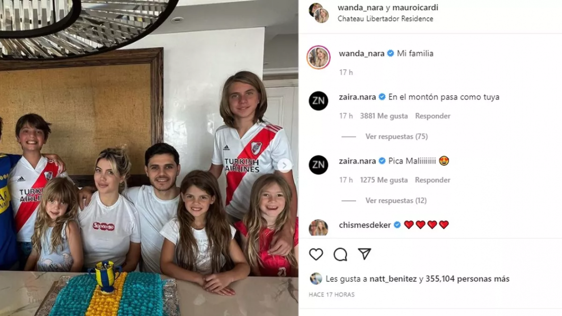 Para la Navidad en familia NO es rata. La lujosa mesa de Wanda Nara esta noche