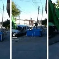 Para pasar el calor: un recolector de basura vio una "pelopincho" y se tiró