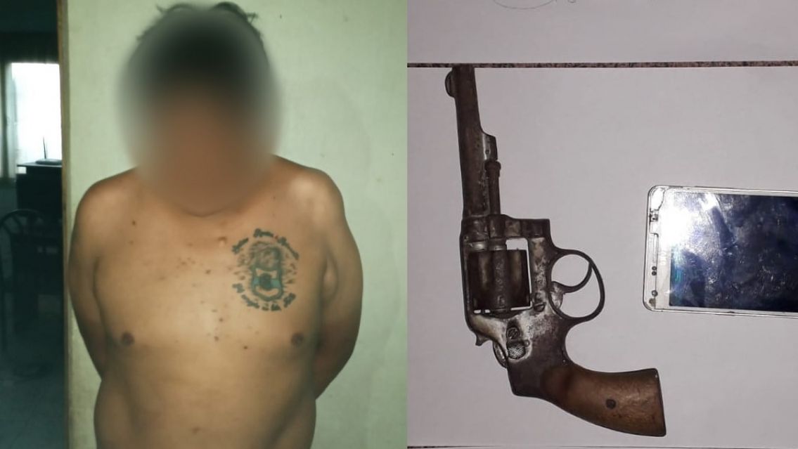 Jujuy: llamaron a la Policía por violencia y el tipo estaba armado hasta los dientes