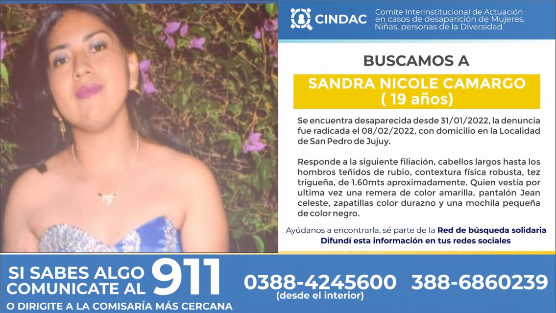 Sandra desapareció hace una semana de su hogar en Jujuy: la buscan por todos lados