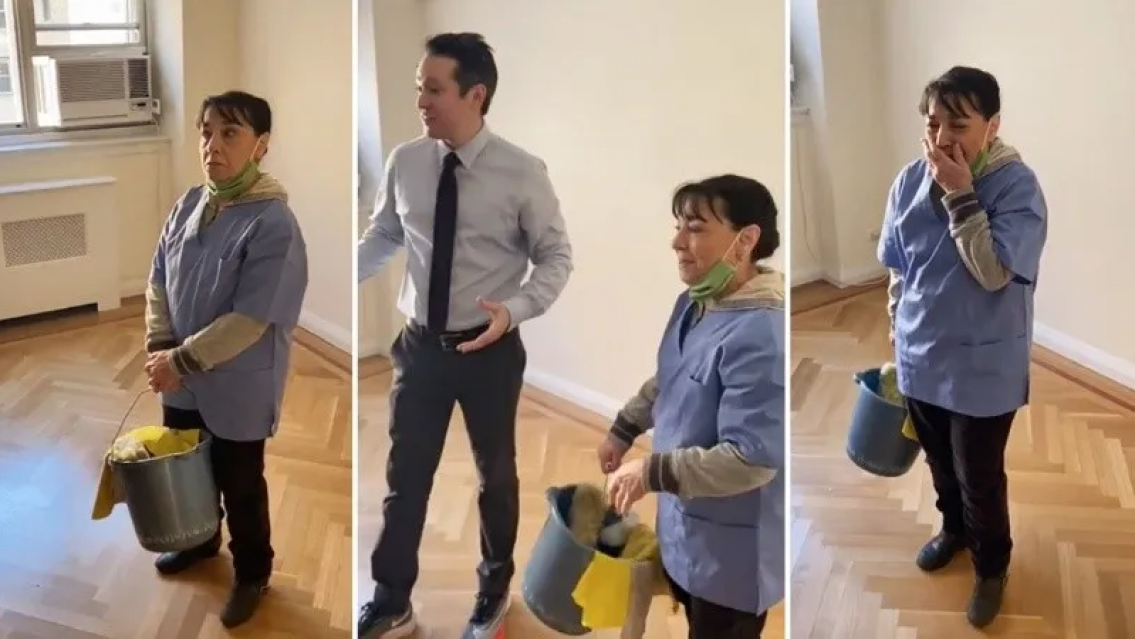 Se qued� sin trabajo en plena pandemia y sus vecinos hicieron esto para sorprenderla: