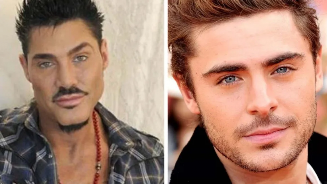 Id�nticos, Zac Efron volvi� a aparecer y volvi� a sorprender con su parecido a Ricardo Fort