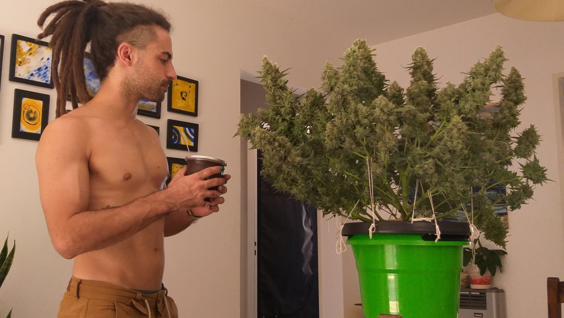 Mostr� en las redes su "beb�" de marihuana y enamor� a todos. Conoc� la historia: