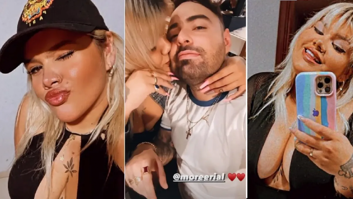 La nueva vida de More Rial, selfie con su novio y mensajes picantes. ¿Para quién?