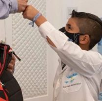 Morales propondrá que sea obligatorio el guardapolvo con la imagen de las Malvinas 