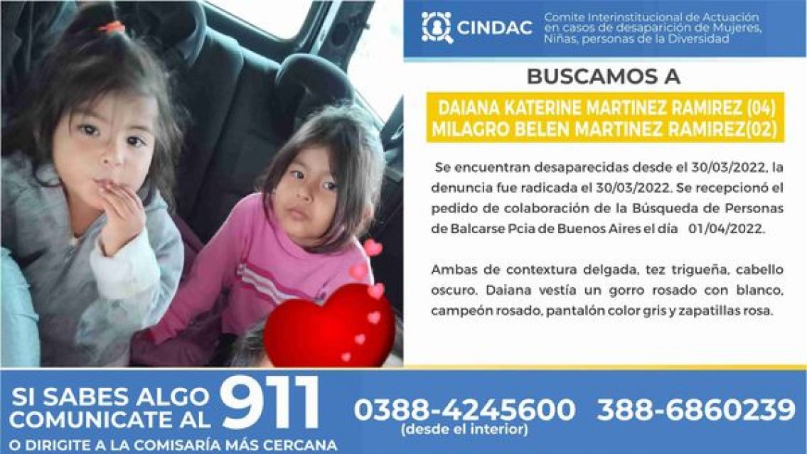 Buscan desesperadamente a dos jujeñitas desaparecidas hace días
