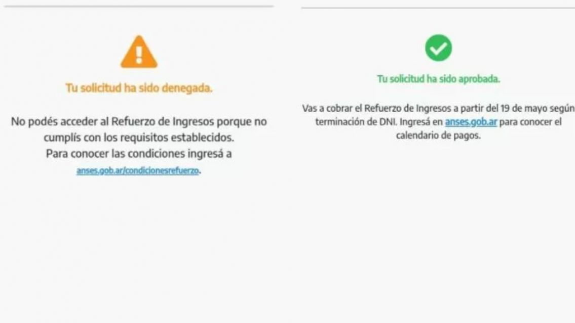 Qué hacer si me rechazaron el bono del Refuerzo de Ingresos