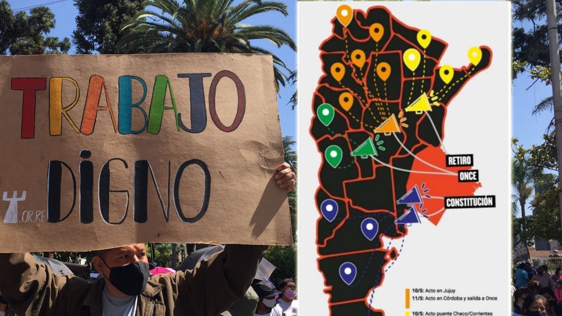 Marcha histórica: desde todo el país a la capital "por trabajo y contra el hambre"