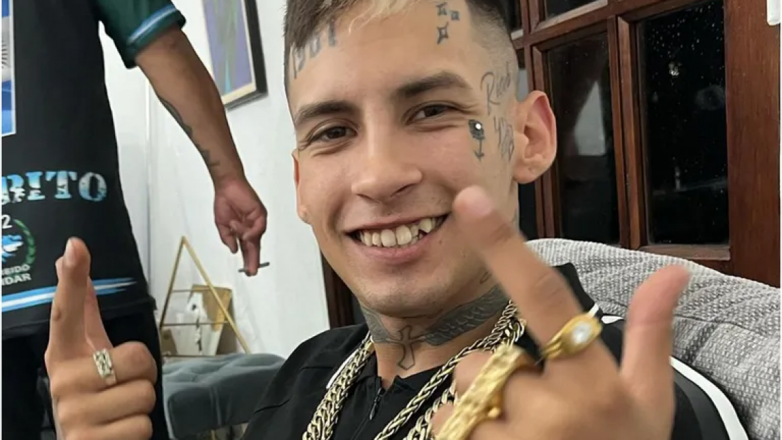 Así era L-Gante antes del fenónemo, sin tatuajes ni piercings. "Un angelito"