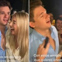 Festejaba su cumpleaños, su esposa se acercó y le habló al oído: "Se le bajó la presión"