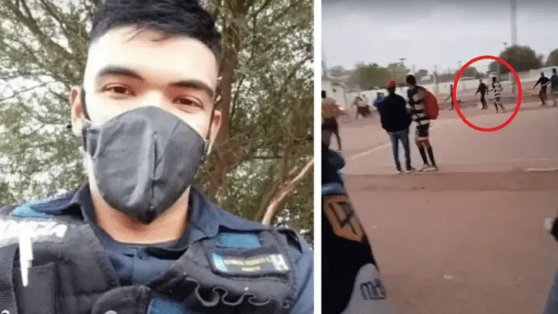 "Yuta p..." Molieron a golpes a un polic�a en un partido de f�tbol