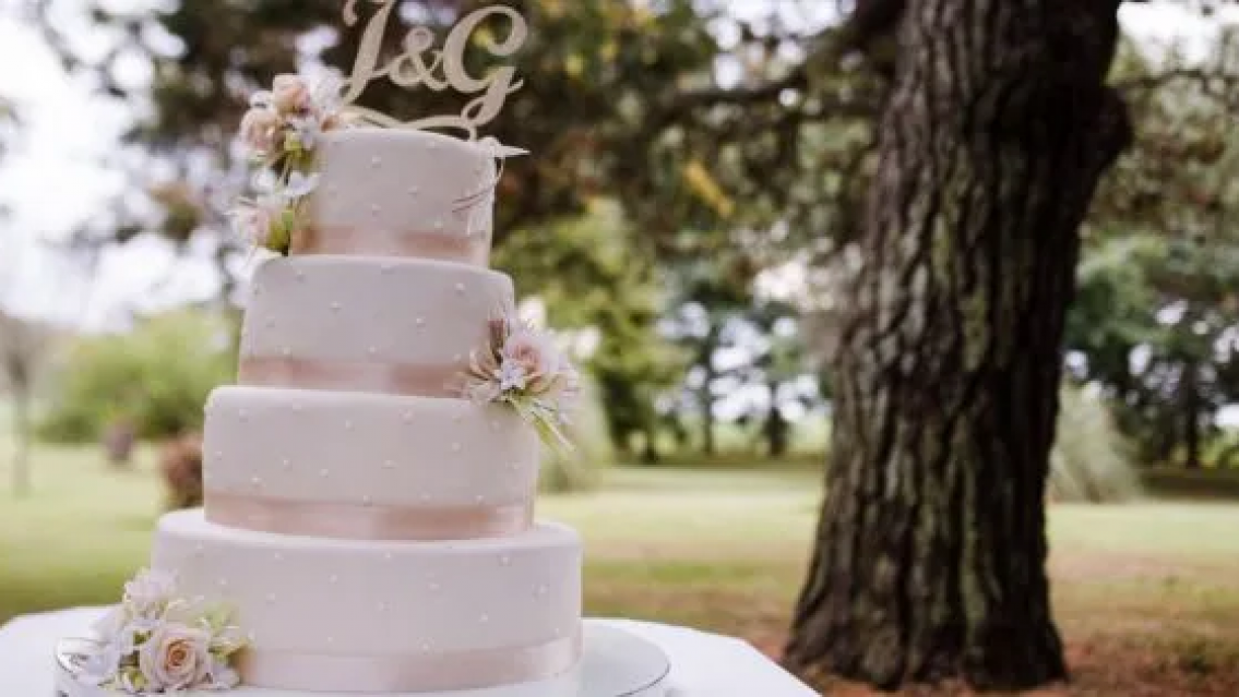 Pasada de rata, quiso economizar con una torta de casamiento y le salió así