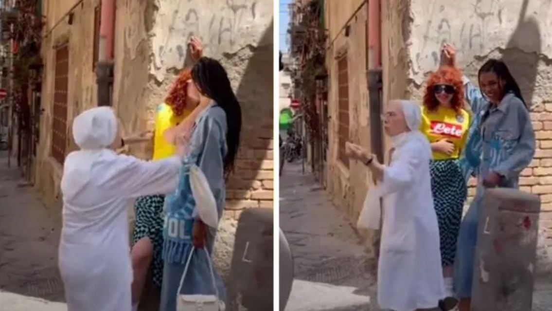 Una monja vio a dos mujeres besándose en la calle y reaccionó de la peor forma: esto fue lo que hizo