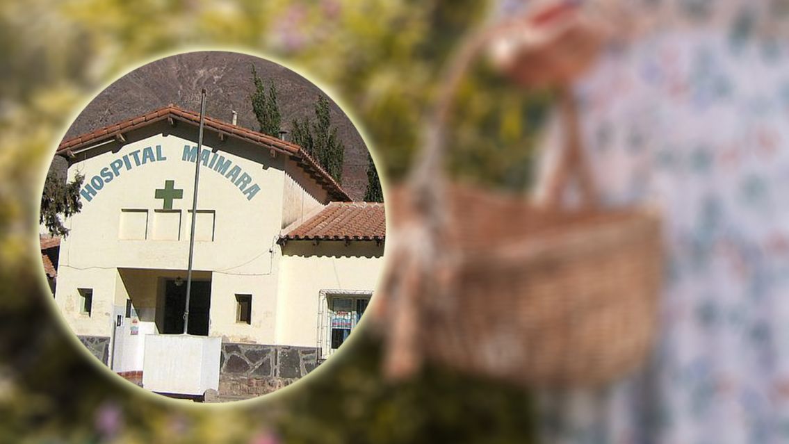 Jujeña llegó al hospital con un feto en una canasta