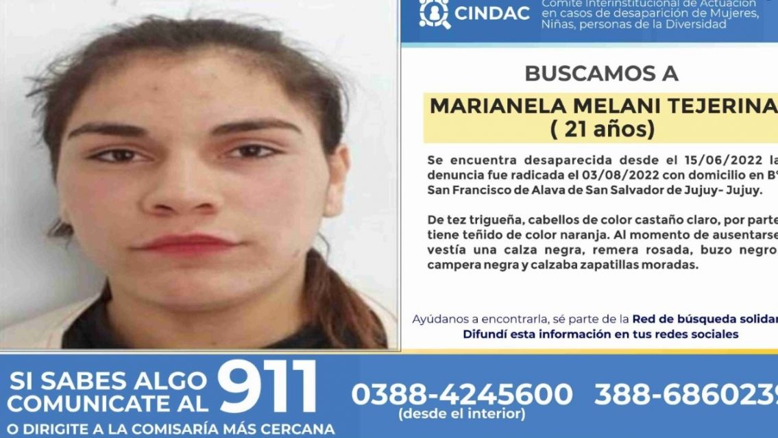 Desapareci� Melani y la buscan por todo Jujuy
