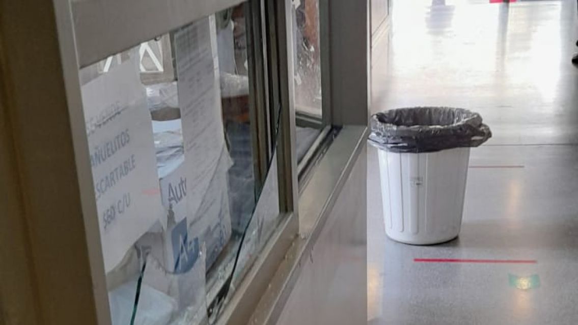 Una mujer destroz� los vidrios de un instituto muy conocido en Jujuy