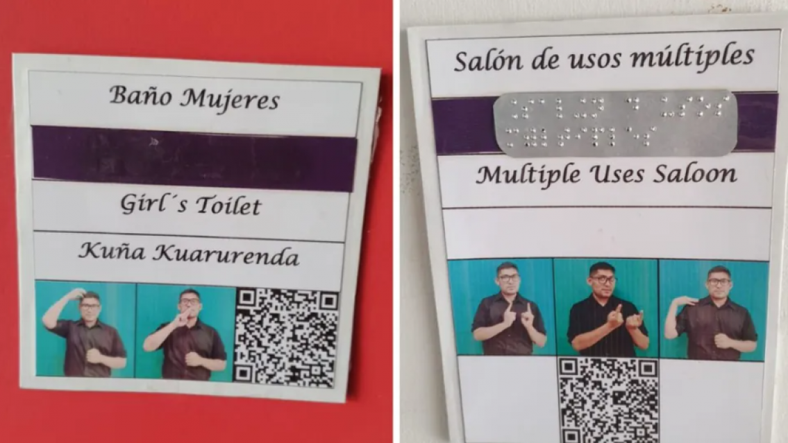 Colegio juje�o implemento carteles en braile y quechua para generar m�s inclusi�n