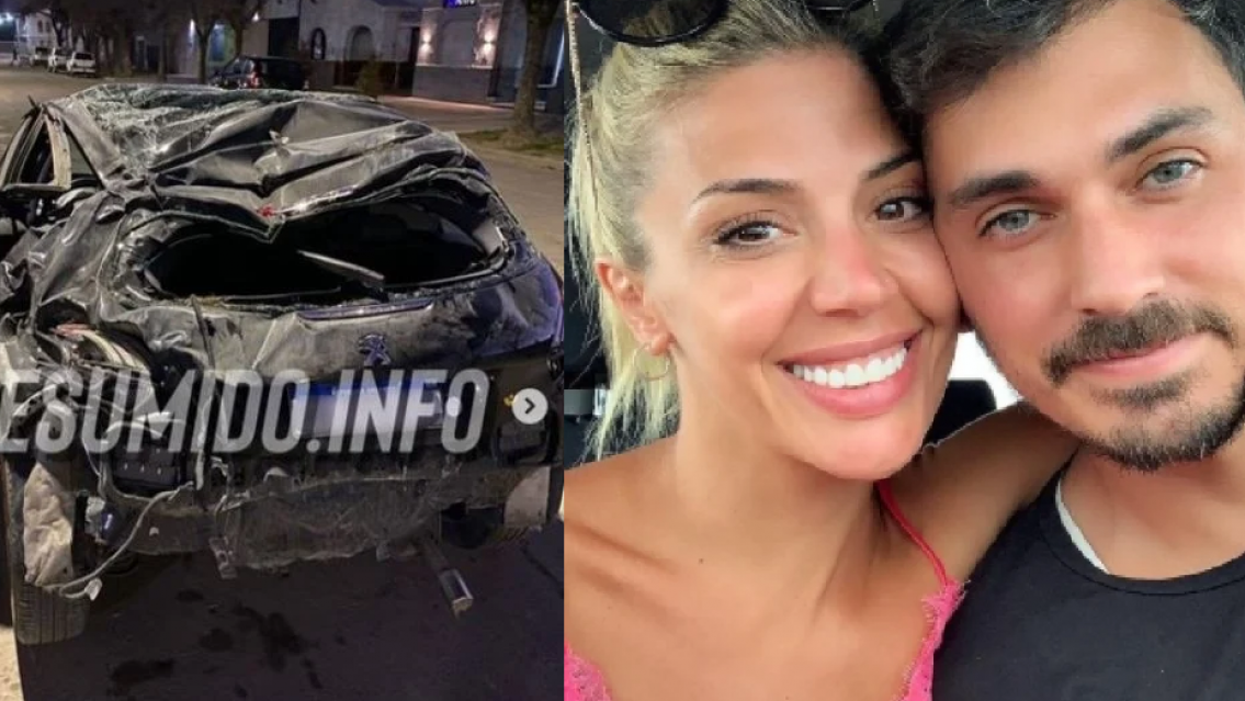 Profundo dolor, así quedó el auto en el que viajaba el marido de Virginia Galalrdo